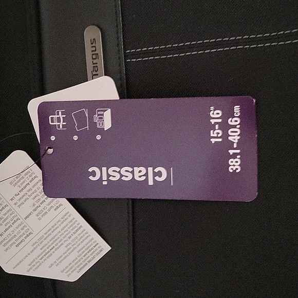 TARGUS NEW Classic‎ Slim Briefcase Messenger Padded Laptop Bag 15"-16" Business - Picture 3 of 6